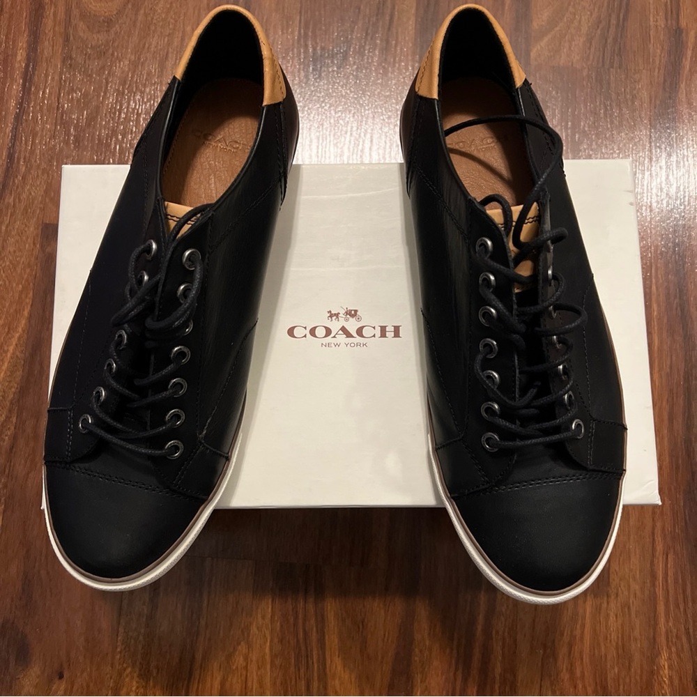 Coach Men's Black Leather Sneakers